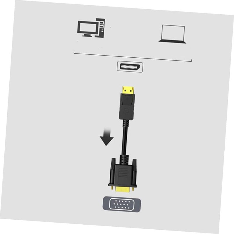 Displayport to VGA Adapter Cable Gold Plated Connectors for Computer Laptop Projector HDTV - Image 2